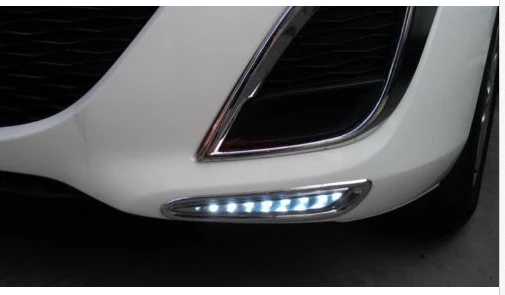 LED DRL дневные ходовые огни Противотуманные фары Крышка для Mazda3 2010 2011 2012|fog lamp cover|fog