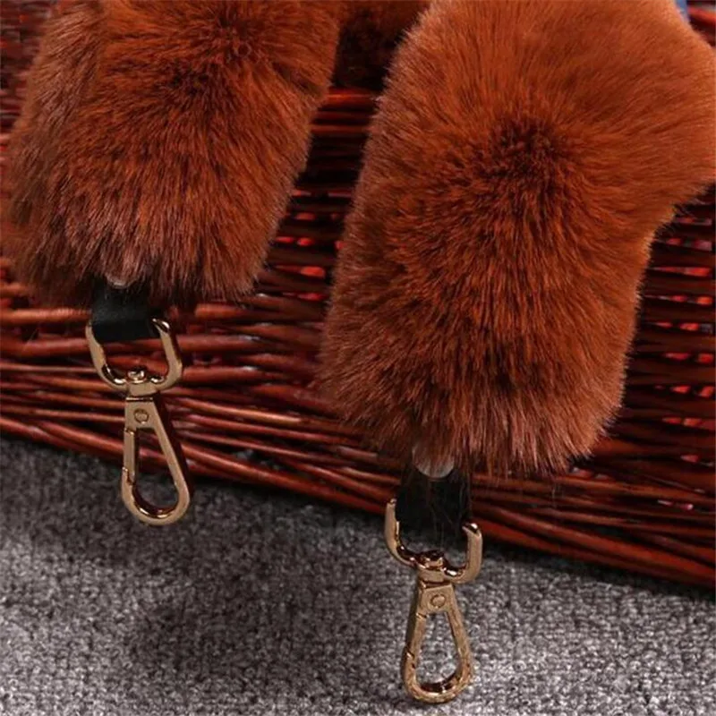 Drak Brown 120 см Сменный ремень для сумки из искусственного меха с ручкой для кошелька Ремни Аксессуары для сумки с золотой пряжкой A119 - Цвет: Drak Brown
