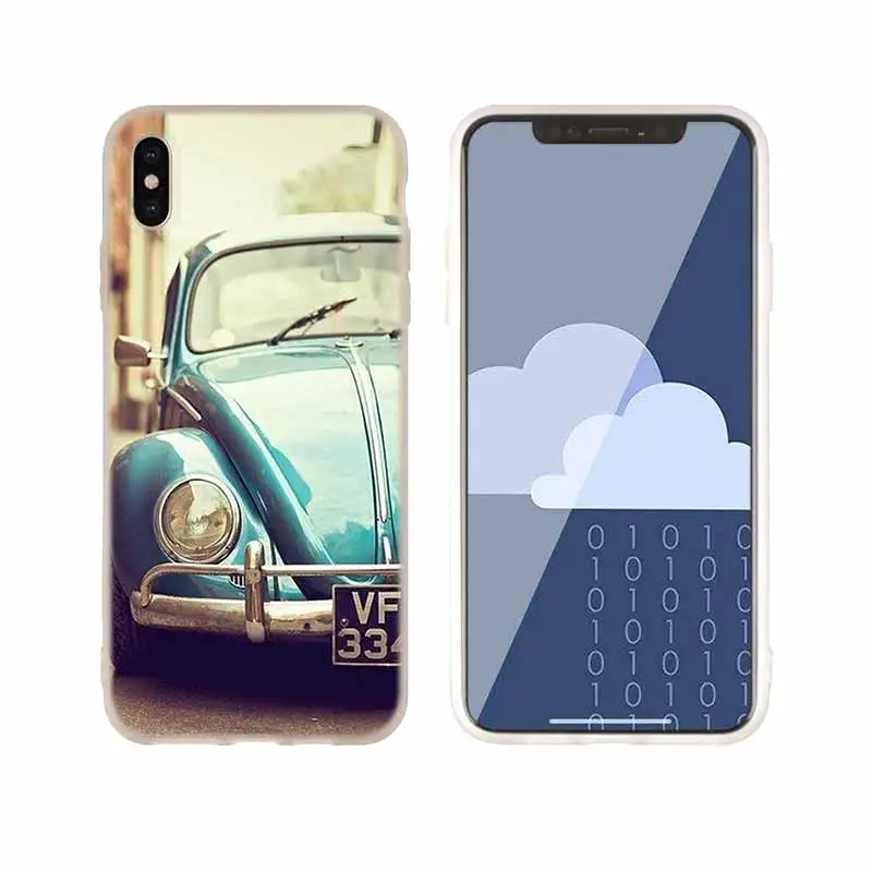 as the picture 08 Мягкий чехол для телефона, чехол для iPhone 11 Pro X XS Max XR 6 6S 7 8 Plus 5 4S SE, Винтажный чехол VW Beetle returing ancient ways - Цвет: as the picture 08