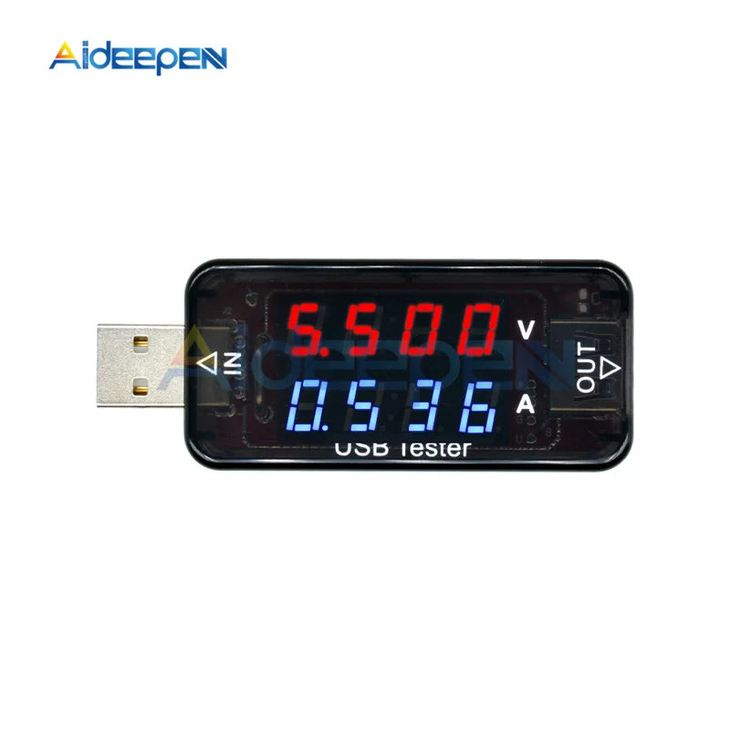 4 bit 3.3-30V 5A USB электрическая мощность зарядный ток напряжение тестер ЖК-цифровой вольтметр Амперметр монитор доктор Вольтметр Амперметр двойной дисплей - Цвет: 4 bit 3.3-30V 5A