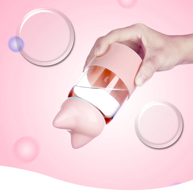 340 мл милая детская бутылочка для кормления из боросиликатного стекла с рукавом