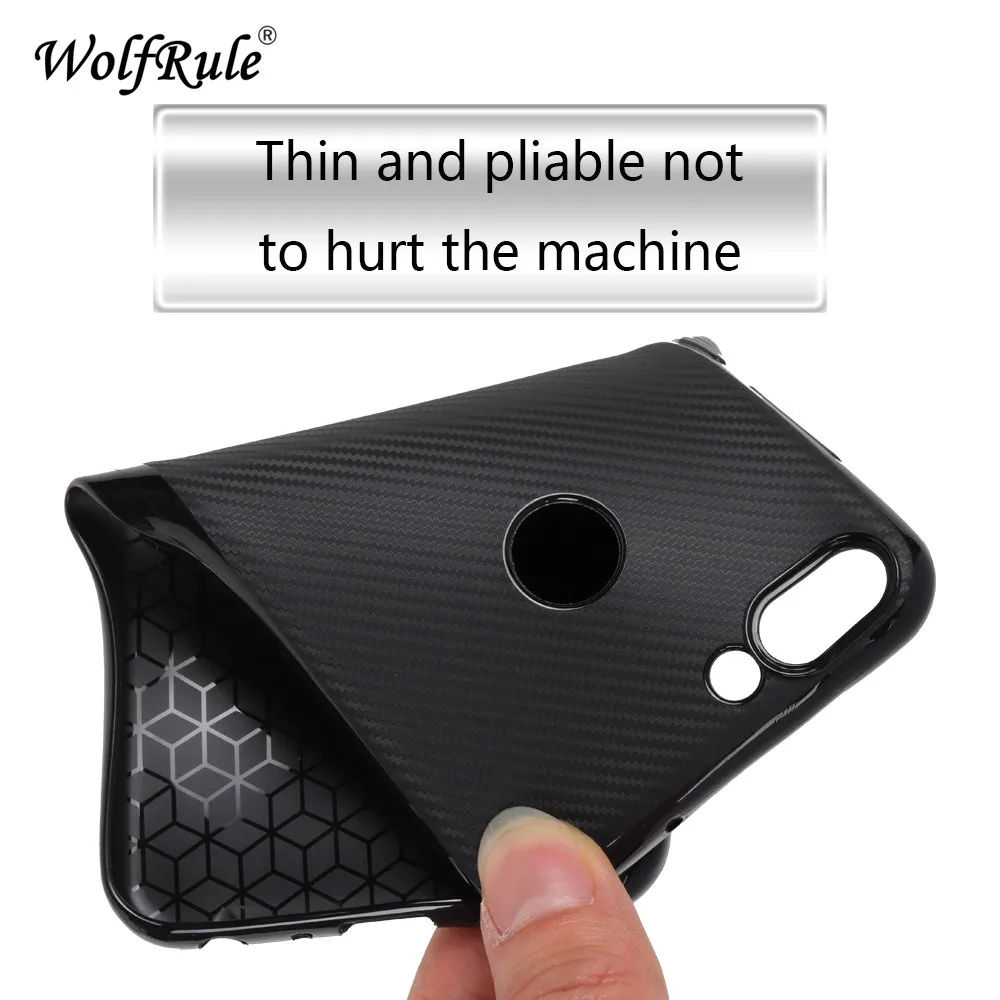 Умный чехол wolfrole Huawei P для Enjoy 7s Роскошный с полной защитой из углеродного волокна