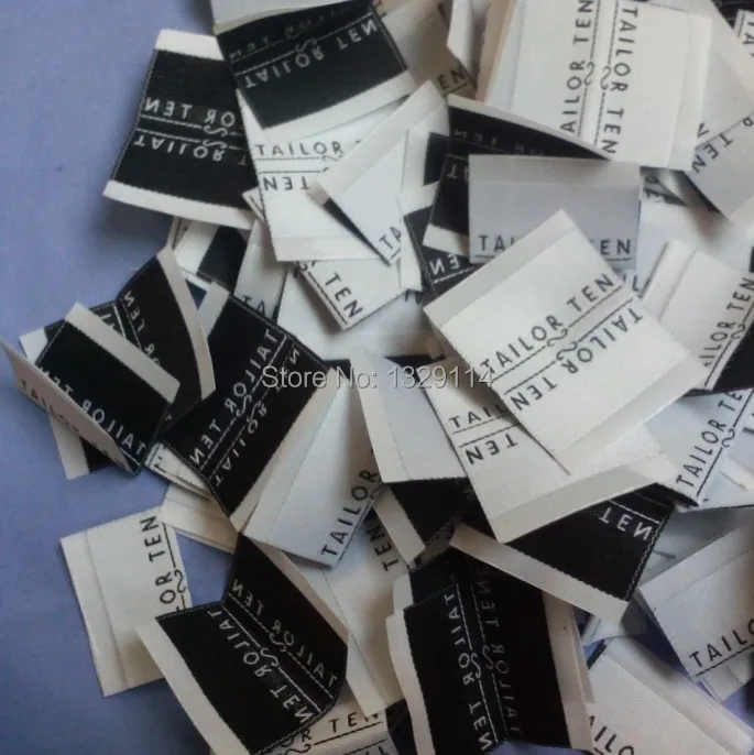 1000 шт. бирка петля на заказ белая Дамасская тканая этикетка для одежды 4*3 5 м|woven