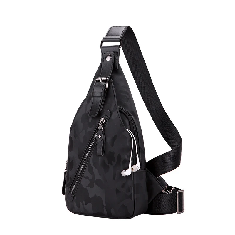 Brand Crossbody Bags for Men Messenger Chest Bag Pack Casual bags earphone support Waterproof oxford single Shoulder 2019 | Багаж и сумки