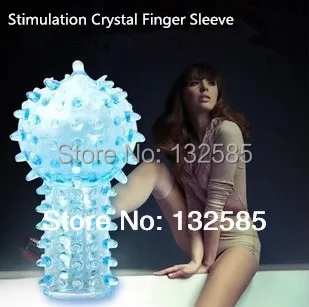 Pleasure Toys Sex Adult Products for men elastic sex crystal finger sleeve free shipping | Красота и здоровье