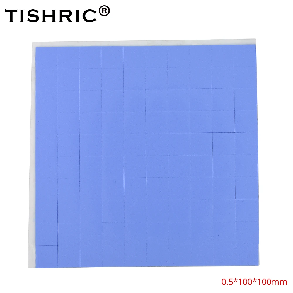 Теплоотводящая паста TISHRIC 100*100*0 5 мм проводящая силиконовая термопрокладка