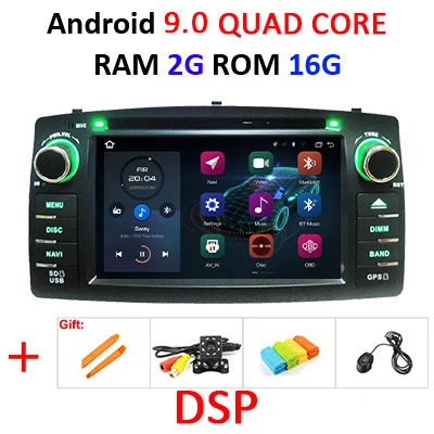DSP 2 din Android 9,0 4G 64G Автомобильный dvd-плеер для Toyota Corolla E120 BYD F3 мультимедийный плеер стерео gps Радио Навигация - Цвет: 9.0 2G 16G DSP