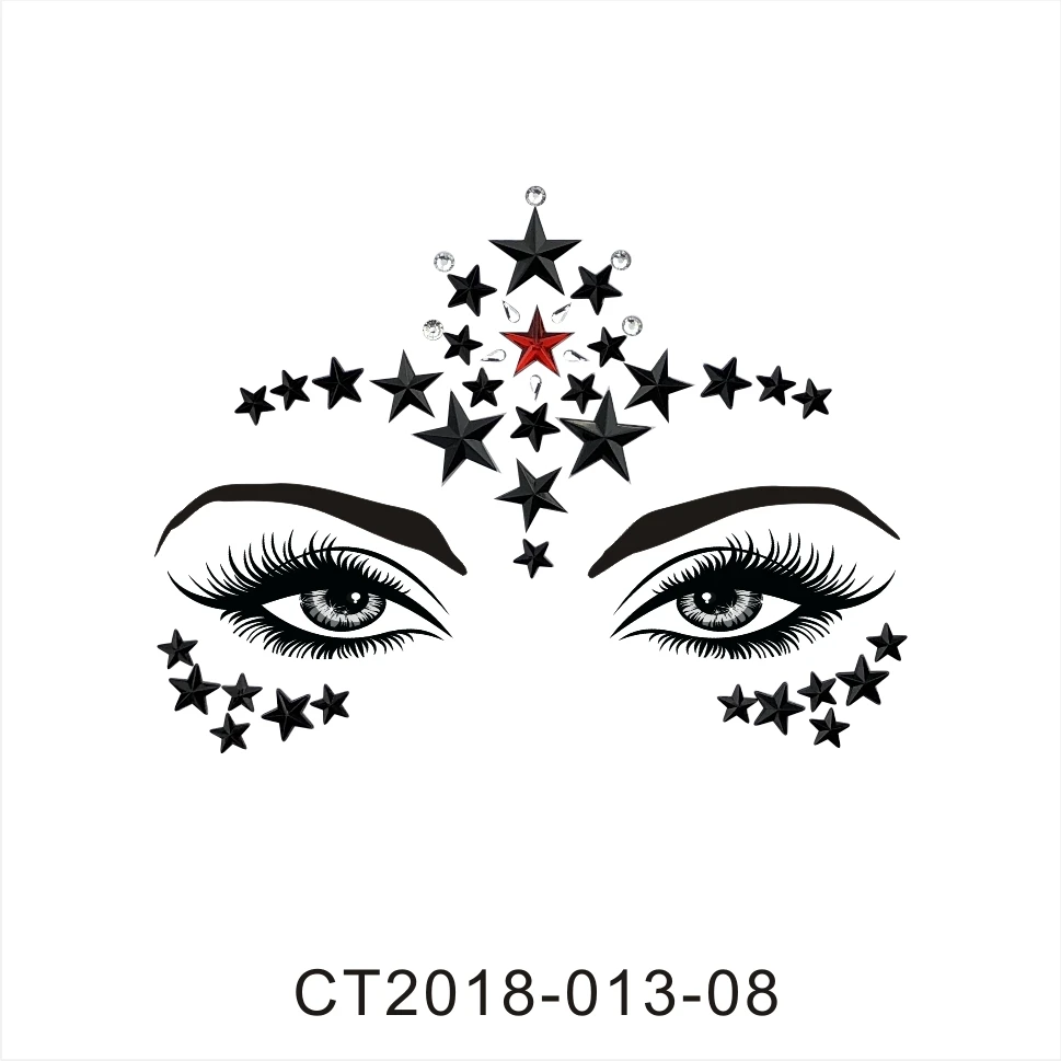 Акриловая полимерная дрель-палочка наклейка Bindi ручной работы в богемном этническом стиле, украшения для лица, украшения для глаз, наклейки на лоб и сцену, набор для макияжа