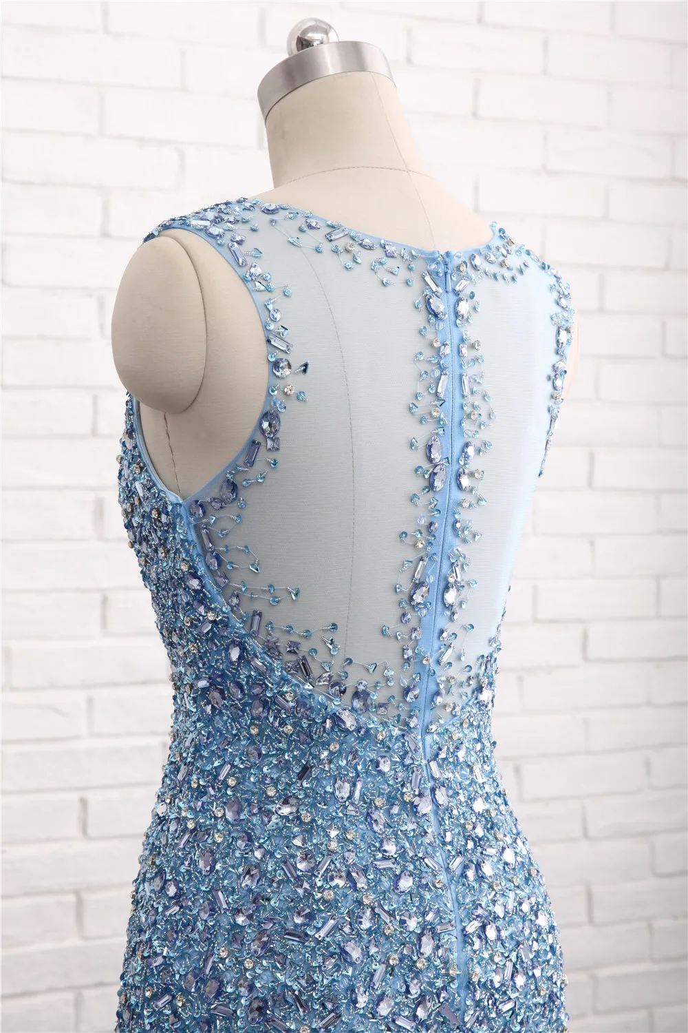 Светло Голубые Вечерние Платья Robe de Soiree 2017 платье Русалочки с v образным вырезом