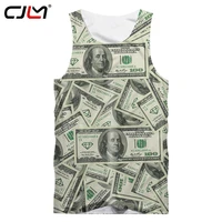 cjlm men tanks 2018 summer top 3d funny print us dollars tanktops hombre hip hop streetwear sleeveless vest casual undershirts