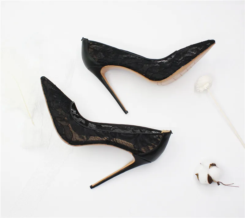 Zapatos Mujer Fashion Air Mesh Flower Designer Pointed Toe Popular 12cm Thin High Heels Pumps Party Wedding Sandals Shoes Women | Обувь
