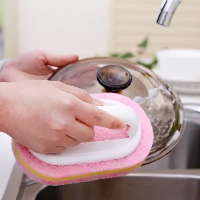 BF040 дома Губка Ручка Жесткий низ чистки щетки для пола кафельной губки купания 17*10