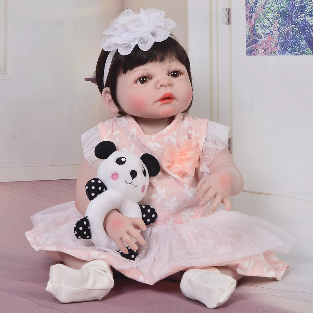 23 'ཱུ см полный Силиконовый реалистичные куклы реборн принцесса Bebe живой кукла