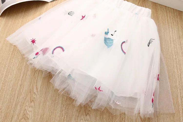 Toddler Kids Baby Girls Clothes Unicorn T-Shirt+Tulle Skirt 2PCS Birthday Outfits Suit Kids Children Summer Clothing Sets
