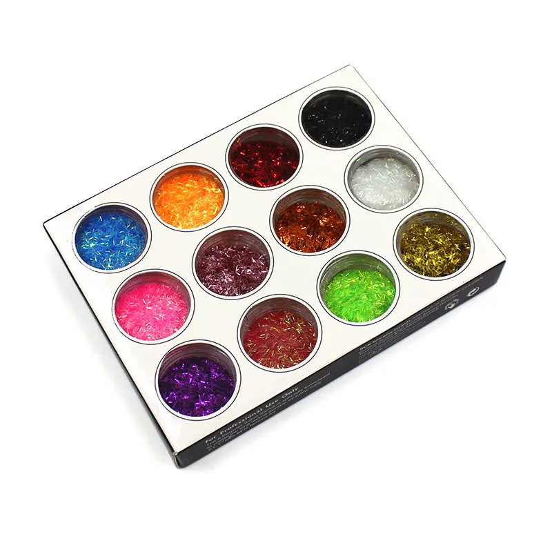 12 красивых цветов Блестящий лак для ногтей порошок пыль Мода полоса кружева