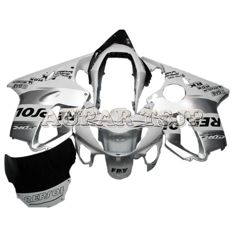 

Repsol Silver White Complete Bodywork Kit For Honda 1999 2000 CBR600F4 ABS Injection Molding Covers Motorcycle Body Frames