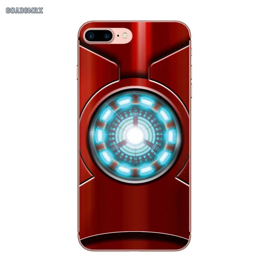 Мягкие прозрачные чехлы для iPhone 6 6S 7 8 Plus X XS MAX XR 4 4S 5 5S SE 5C Железный человек дуговой