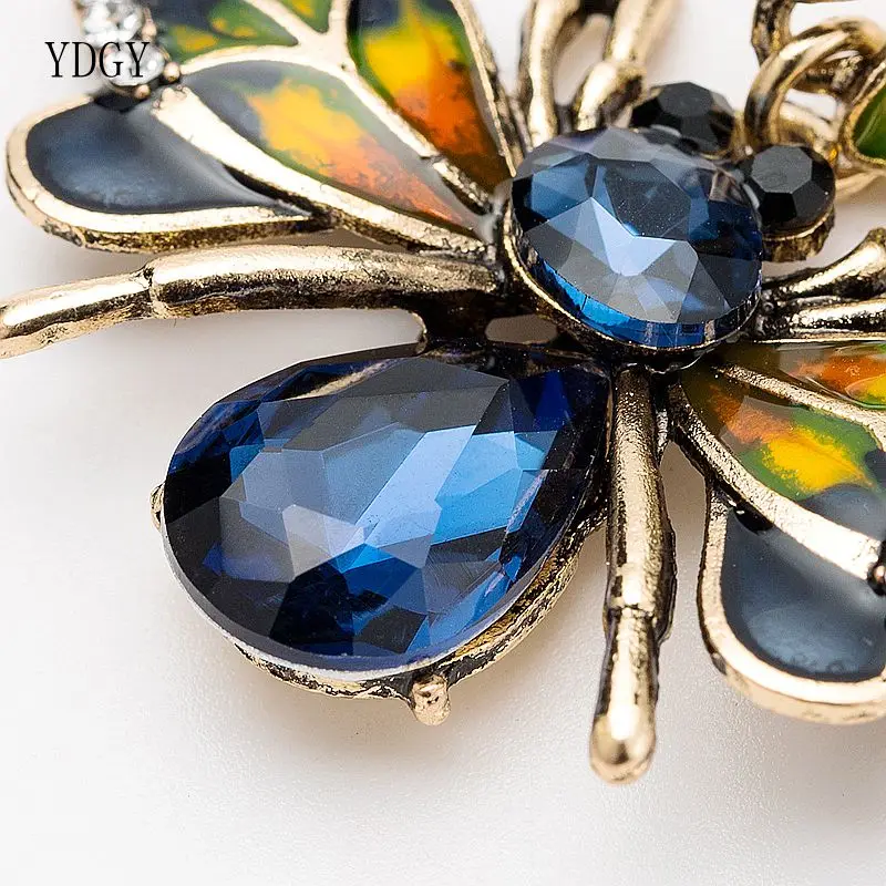YDGY преувеличенный бренд сплав масляная капля акриловая вставка пчела серьги
