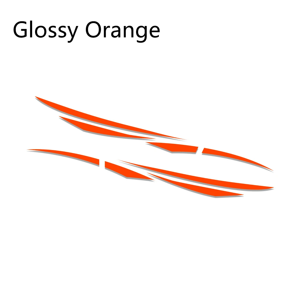 Glossy Orange 2 шт стильные забавные Автомобильные наклейки Авто обе стороны полосы наклейки на кузов виниловая пленка гоночный автомобиль Стайлинг наклейки автомобильные принадлежности для тюнинга - Название цвета: Glossy Orange