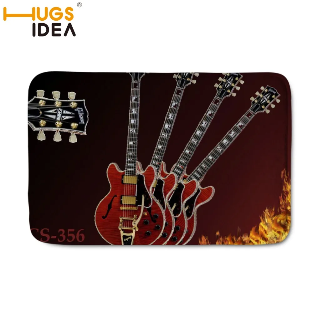HUGSIDEA пользовательский Gibson Les Paul дверной коврик для гитары Музыкальные коврики