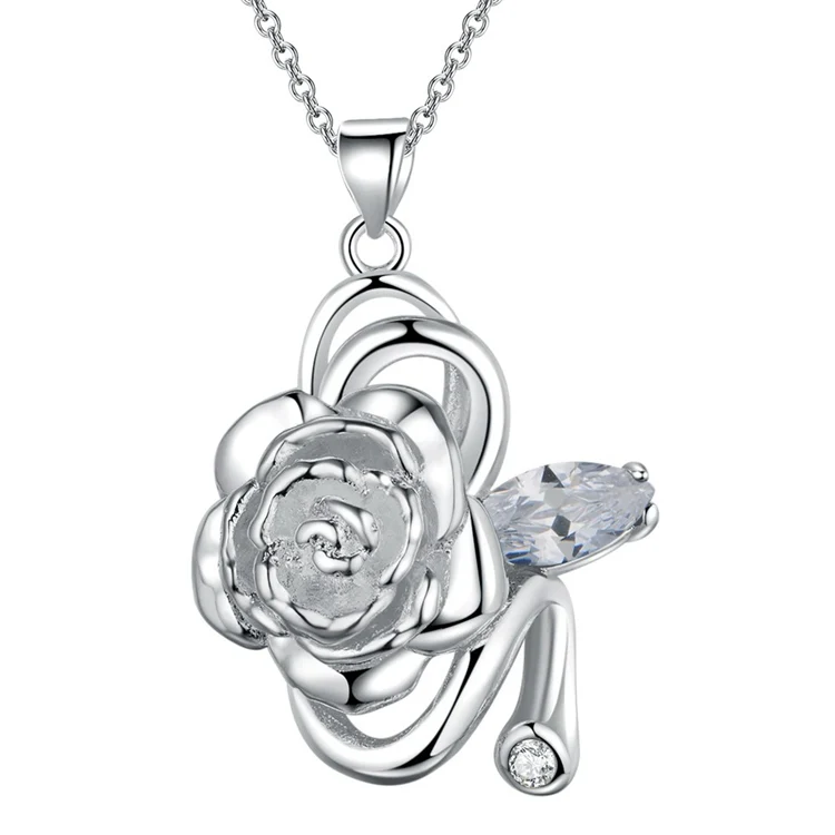 Оптовая продажа посеребренные модные ювелирные изделия ожерелье с подвеской