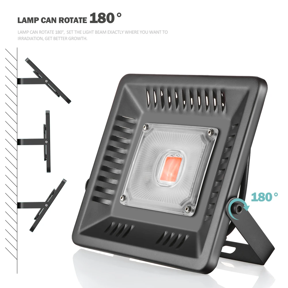 50 Вт LED COB ультра тонкий растительный свет полный спектр 300 830nm Водонепроницаемый