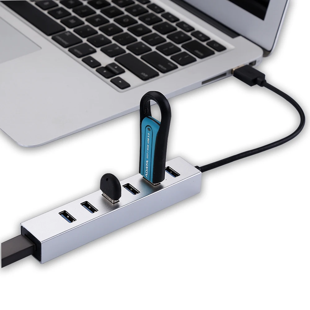 Алюминиевый 7 портов USB концентратор 2 0 3 сплиттер адаптер для ноутбука Аксессуары