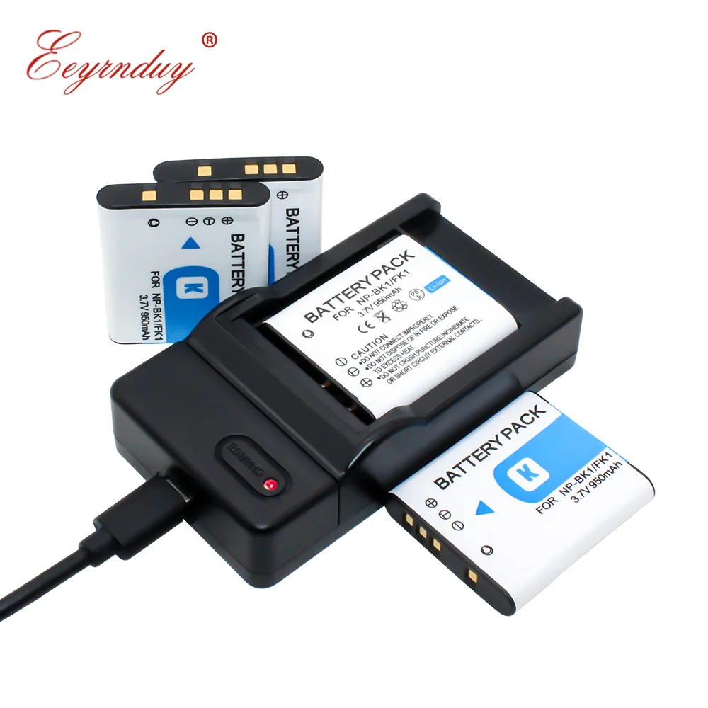 4x аккумуляторная батарея NP BK1 FK1 и 1x USB зарядное устройство для Sony DSC W190 S750 S780 S950 S980