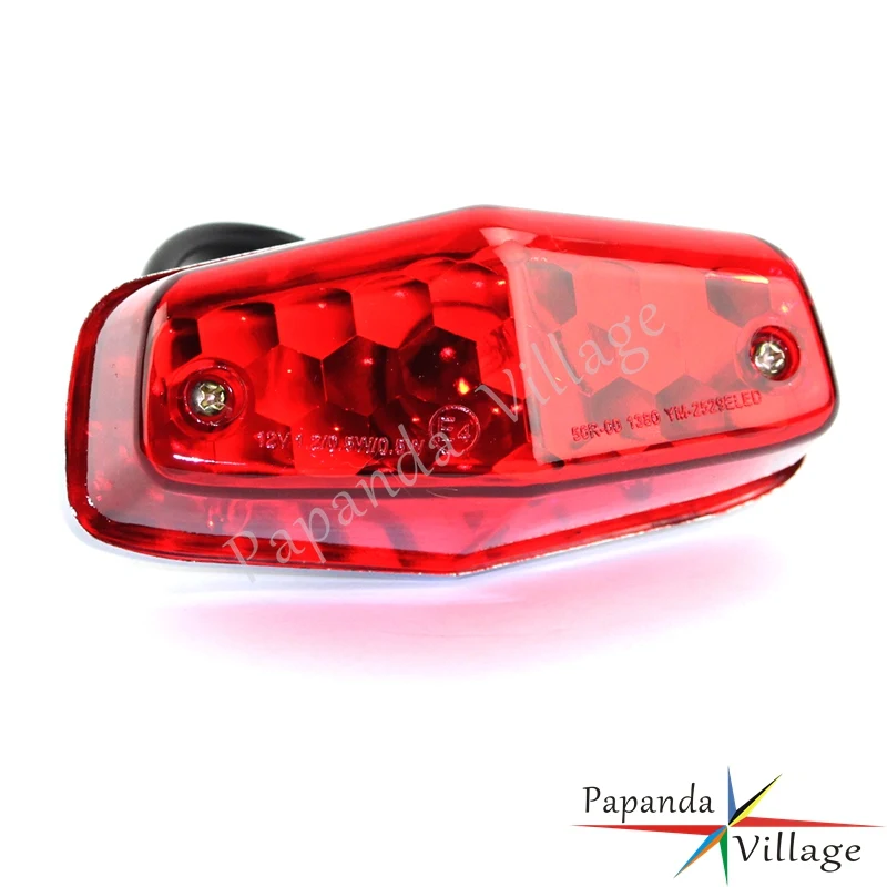 

Papanda Universal Motorbike Red Lens 12V Flashing Lucas Type 525 Rear Tail Stop Brake Light Red Light