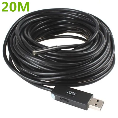 Водонепроницаемая мини-камера-Бороскоп с кабелем длиной 20 м и USB | Безопасность