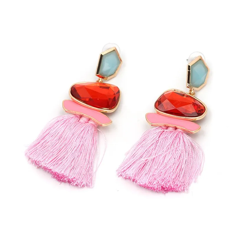 Boho Women Tassel Earrings Bohemian Fringed Drop Earring Fashion Jewelry Female Gift | Украшения и аксессуары