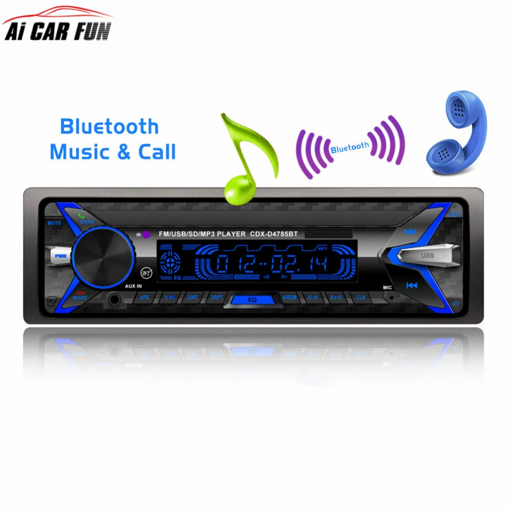 Bluetooth аудио стерео 60WX4 12 В In dash 1 Din FM Aux вход приемник USB MMC Дистанционное управление