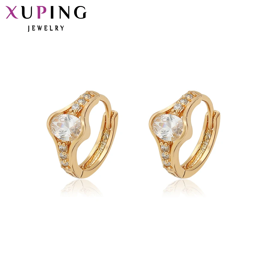Xuping, модные серьги, золотое покрытие, элегантные серьги-кольца для женщин, ювелирное изделие, модный подарок 29206