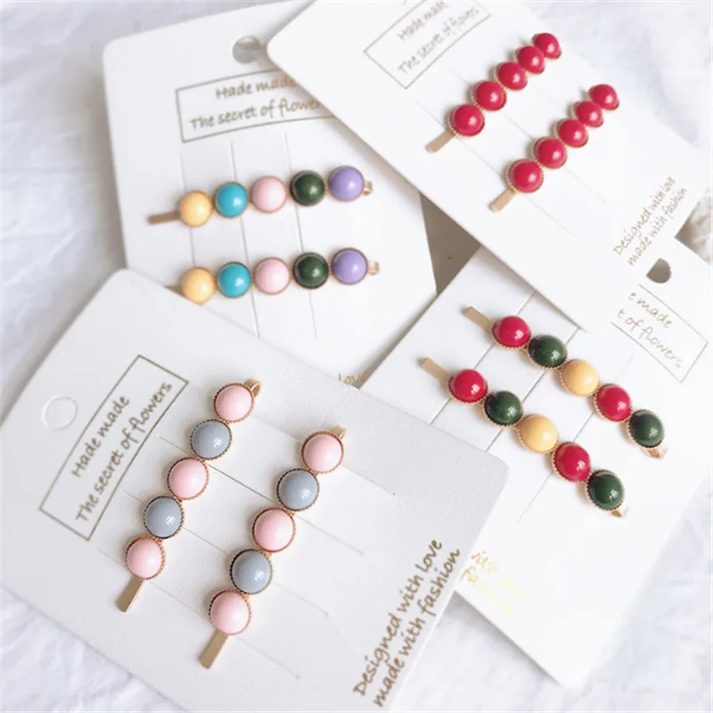 8 парт/Лот Новые модные заколки в стиле ретро с жемчугом для детей девочек Стразы