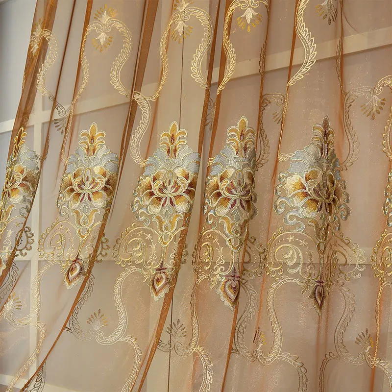 Curtains for Living dining room bedroom 2017 new curtain European style water soluble embroidery customization | Дом и сад