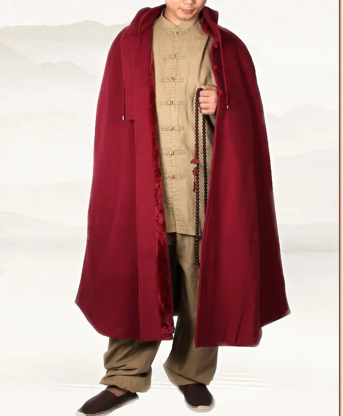 4 цвета зимняя теплая одежда для медитации хлопковые монахи robegown capekung fu костюмы