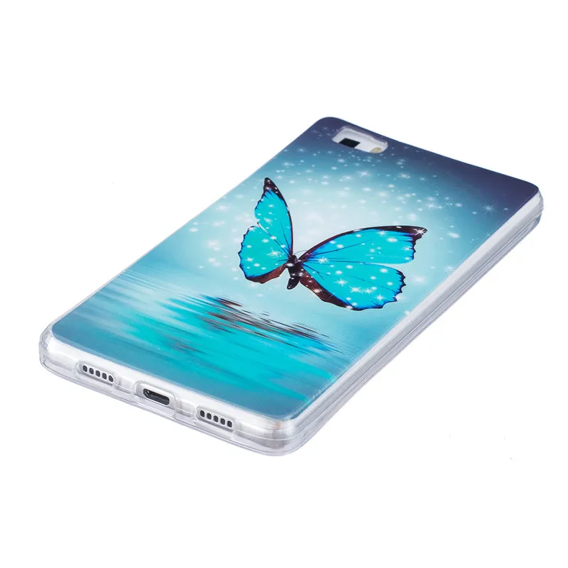 Huawei P8 Lite чехол светящиеся животные аниме Мягкая силиконовая задняя накладка