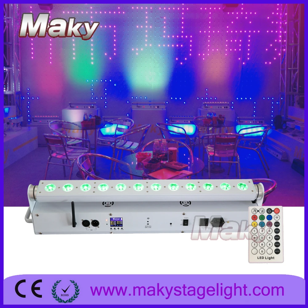 (5 фары с дорога случай) перезаряжаемые Батарея DMX Беспроводной Питание 12*18 Вт 6 в 1