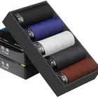 Трусы-боксеры мужские 5 шт.лот, Брендовое нижнее белье, дышащие однотонные, большие размеры 4XL 5Xl 6XL