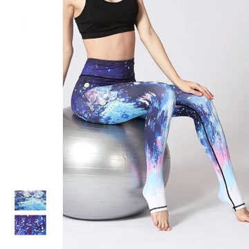 

Star Printed Yoga Leggings Gym Tights Fitness Women Sexy Yoga Pants Elastic Running Pants Workout Tights Sexy Female Pants