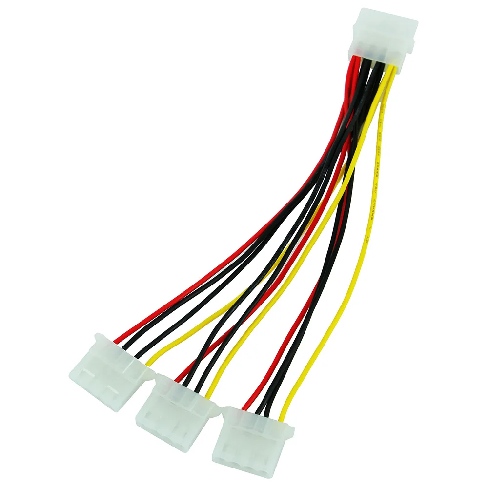 

JONSNOW 4pin IDE Power Splitter Cable 4Pin Molex Male to 3 Port IDE Female Cables Power Supply Adapter