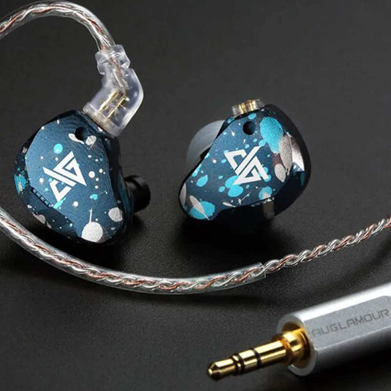 BLUE AUGLAMOUR RT-3 1DD+ 2BA Knowles гибридная технология HIFI монитор RT3 в ухо наушники - Цвет: BLUE