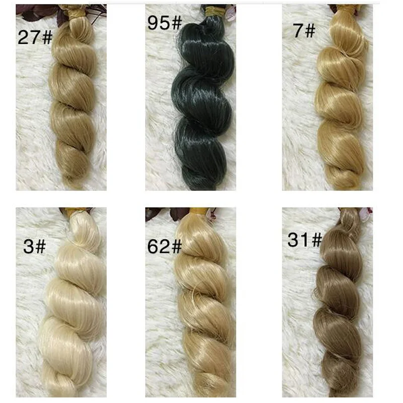 20 шт./лот новинка 15 см Синтетический волос кукла acessories кудрявые сделай сам парик