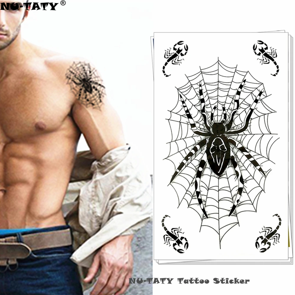 Nu-TATY Spider Web разрабатывает Временные татуировки для боди-арта наклейки татуировок