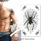 Nu-TATY Spider Web разрабатывает Временные татуировки для боди-арта, наклейки для татуировок s 17*10 см, водонепроницаемые поддельные татуировки, наклейки для стайлинга автомобиля