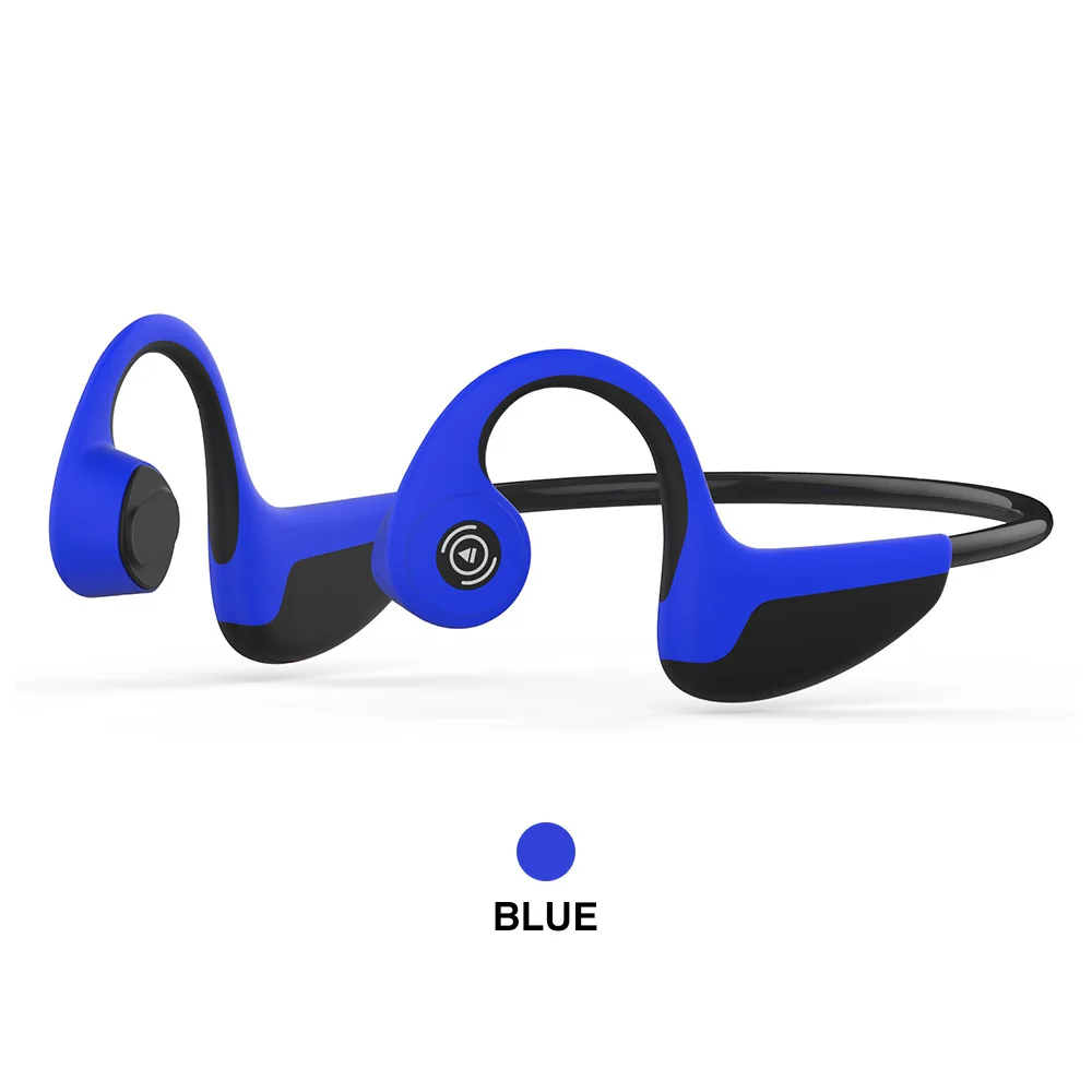 Blue Bluetooth 5,0 S. Wear Z8 Беспроводные наушники с костной проводимостью, наушники для спорта на открытом воздухе, гарнитура с микрофоном, гарнитуры с громкой связью - Цвет: Blue