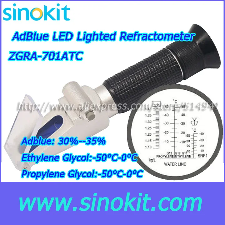

Portable Black Grip Built-in LED Light Refractometer ZGRA-701ATC