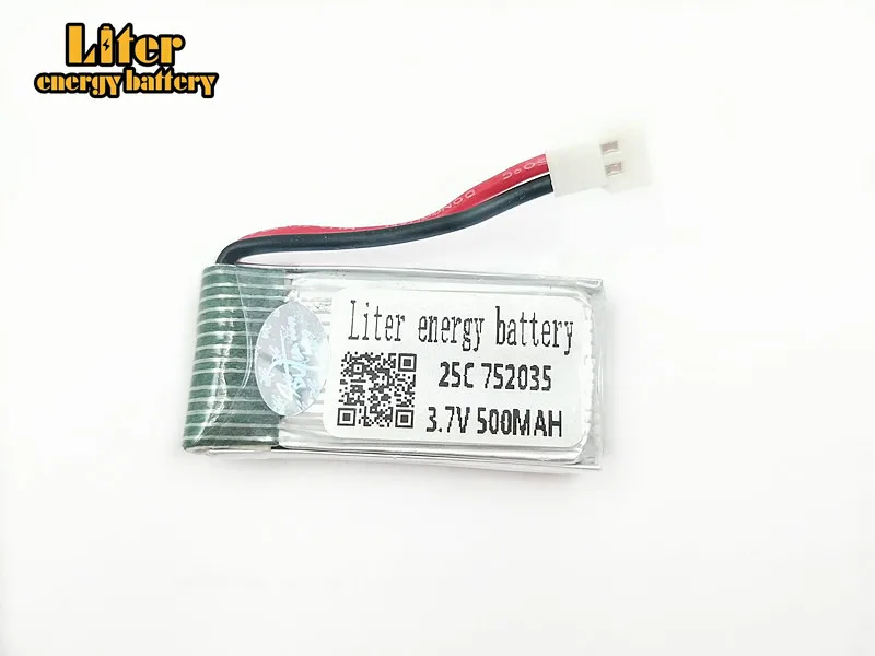 3 7 V 500mAh Lipo аккумулятор Ha Bosen h107d облетел FY310B Tanco m62R Di Feida F180 752035 25c|Перезаряжаемые