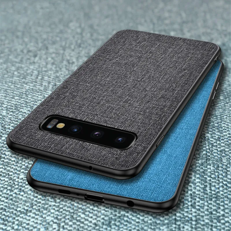 Тканевый жесткий чехол из поликарбоната для Samsung Galaxy S10 5G Plus S10e S9 S8 Note 9 8 телефона