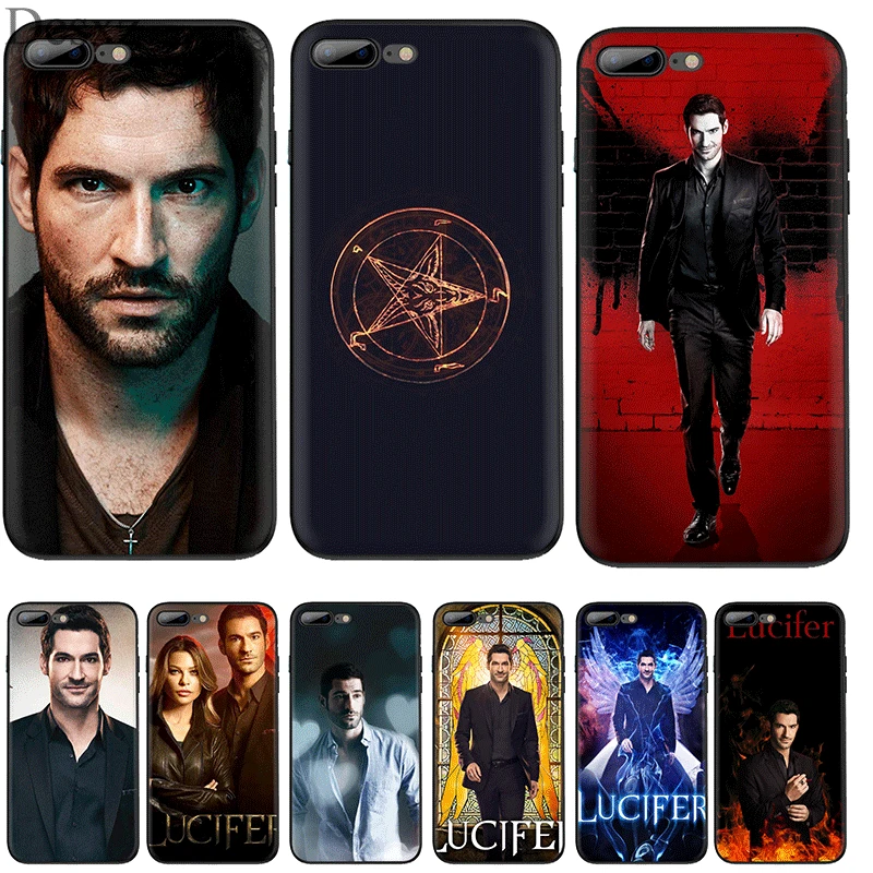 Черный мягкий ТПУ чехол Lucifer Tv Series постер для iPhone 11 Pro 5 5S SE 6 6s 7 8 Plus X XS XR Max